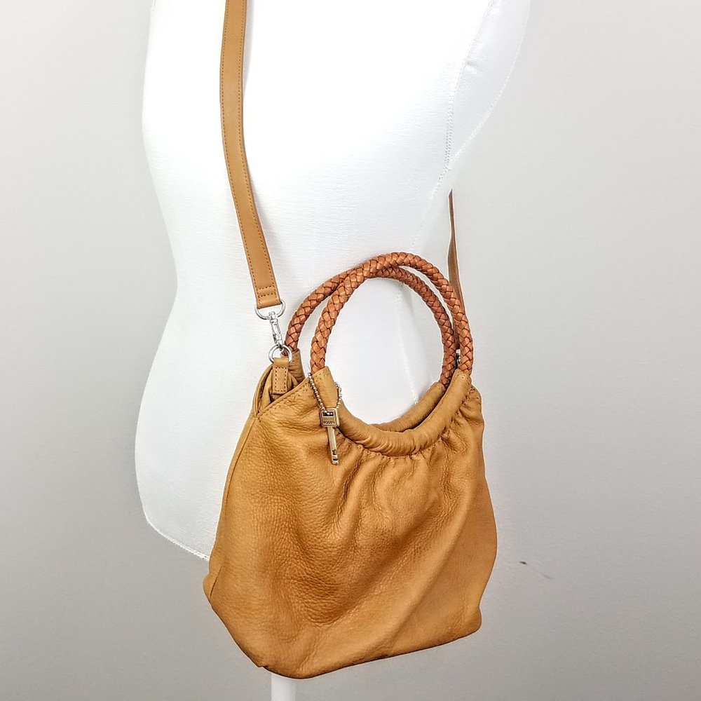 Fossil | Tan Leather Bucket Crossbody Bag